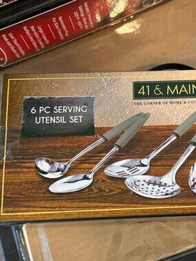 NEW 41 & Main Stainless Steel 6 pc. Utensil Set